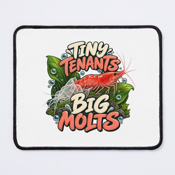 Item preview, Tiny Tenants Big Molts – Illustrated Cherry Shrimp Aquarium Gift designed and sold by UrbanCanvvas.