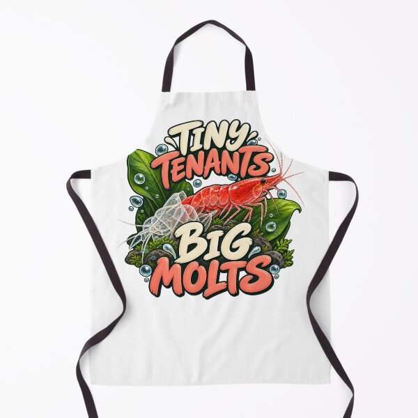Item preview, Tiny Tenants Big Molts – Illustrated Cherry Shrimp Aquarium Gift designed and sold by UrbanCanvvas.