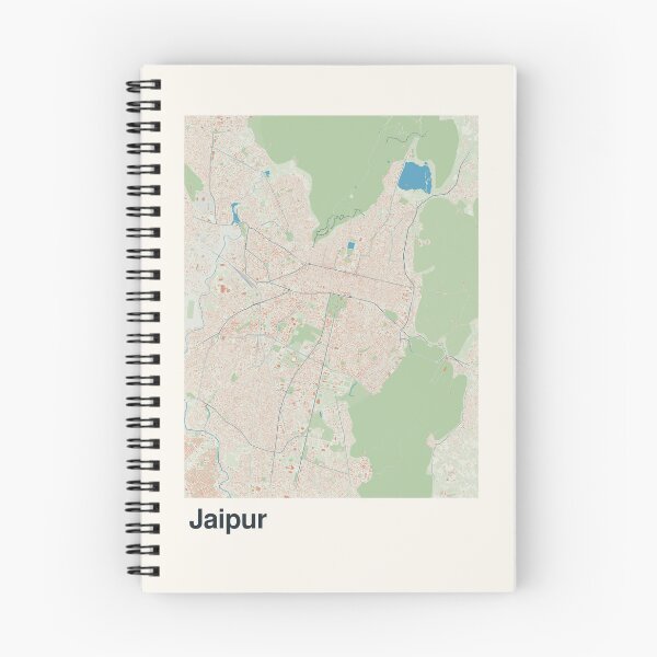 Artikelvorschau, Minimalistische Kartenkunst aus Jaipur entworfen und verkauft von MapsNerd.
