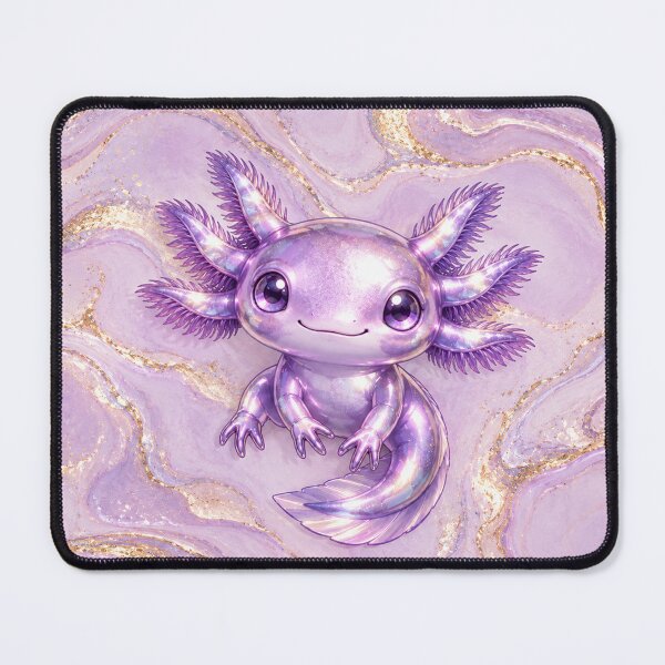 Item preview, Lavender Axolotl on Golden Marble designed and sold by Axokris.