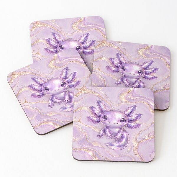 Item preview, Lavender Axolotl on Golden Marble designed and sold by Axokris.