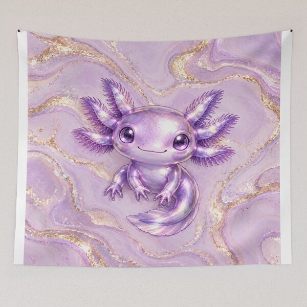 Item preview, Lavender Axolotl on Golden Marble designed and sold by Axokris.