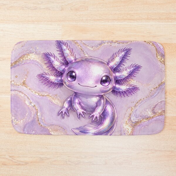 Item preview, Lavender Axolotl on Golden Marble designed and sold by Axokris.