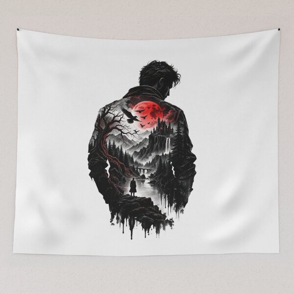 Item preview, Male Silhouette – Dark Fantasy Double Exposure designed and sold by TOMSZE.