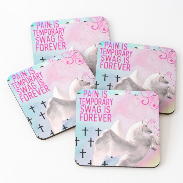Item preview, Pain Is Temporary Swag Is Forever Unicorn Y2K designed and sold by saintpinkbycharlottedesigns.