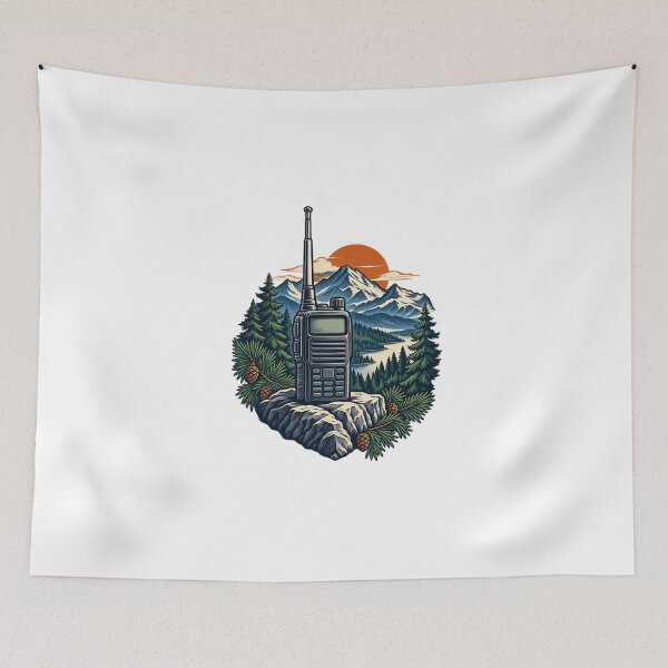 Item preview, Outdoor Radio Operator Gift – Forest Expedition Station designed and sold by UrbanCanvvas.
