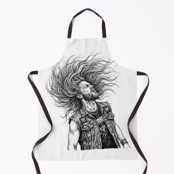 Item preview, Headbanging Metalhead In Black Ink designed and sold by eduardoroa22.