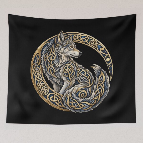 Item preview, Celtic wolf in interlacing patterns designed and sold by lAnJefurtifeu.