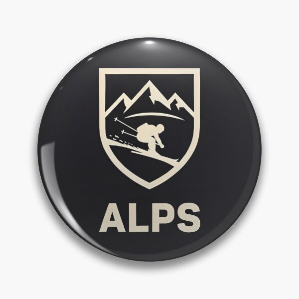 Item preview, Vintage Alps Skiing Mountain Shield Logo Vector designed and sold by Shutter-Dragon.
