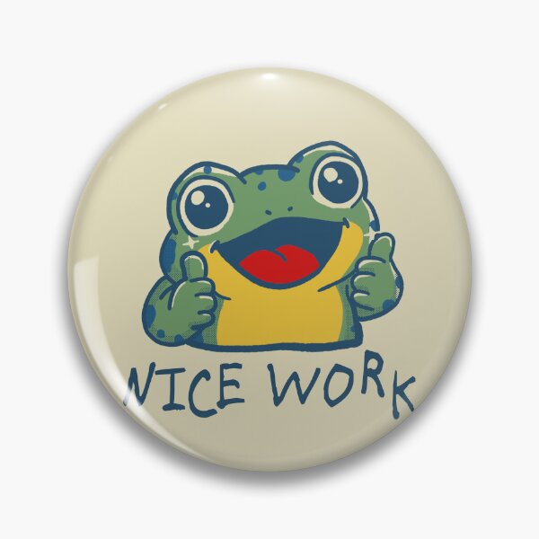 Item preview, Nice Work - Happy Frog Thumbs Up designed and sold by benyrhmt.