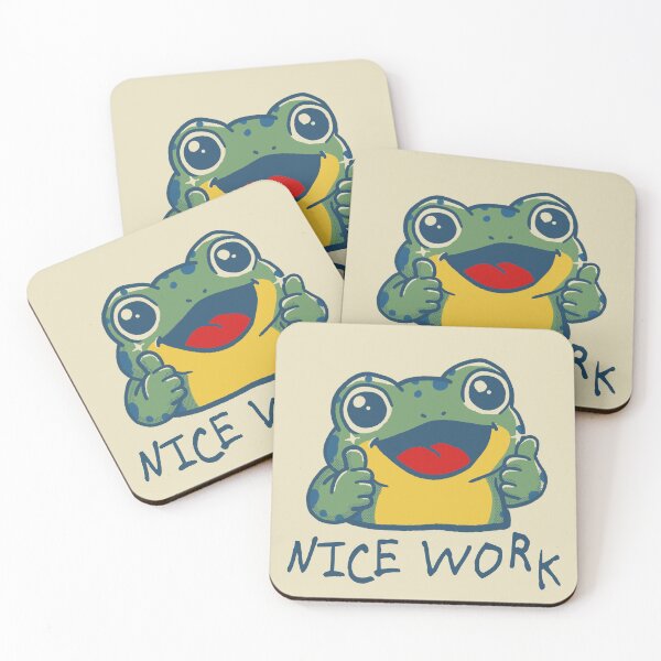 Item preview, Nice Work - Happy Frog Thumbs Up designed and sold by benyrhmt.