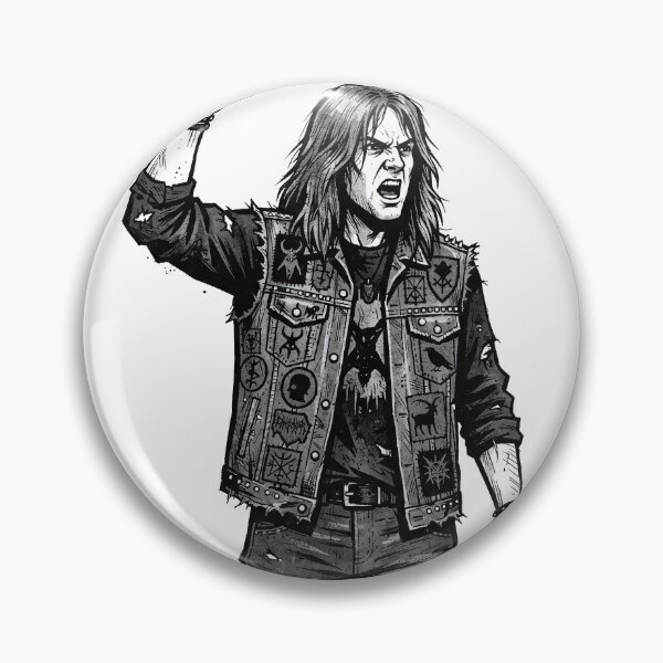 Item preview, Patched Denim Metalhead, Cut Paper designed and sold by eduardoroa22.