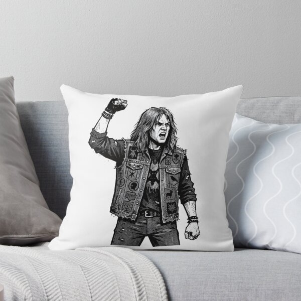 Item preview, Patched Denim Metalhead, Cut Paper designed and sold by eduardoroa22.