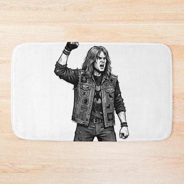 Item preview, Patched Denim Metalhead, Cut Paper designed and sold by eduardoroa22.