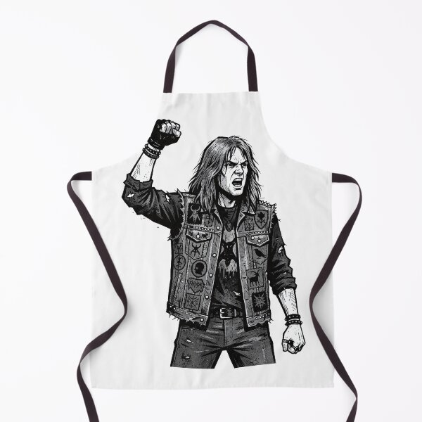 Item preview, Patched Denim Metalhead, Cut Paper designed and sold by eduardoroa22.