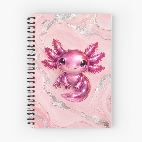 Item preview, Fuchsia Axolotl on Pink Marble designed and sold by Axokris.