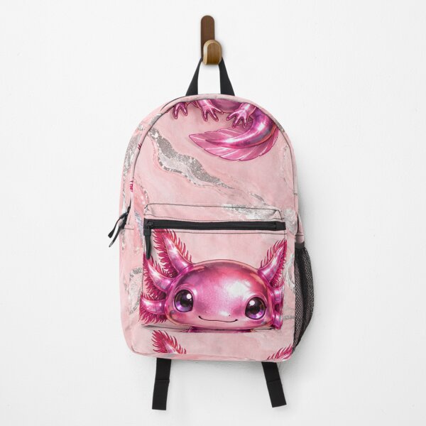 Item preview, Fuchsia Axolotl on Pink Marble designed and sold by Axokris.