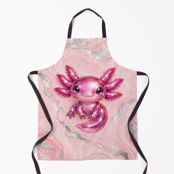 Item preview, Fuchsia Axolotl on Pink Marble designed and sold by Axokris.