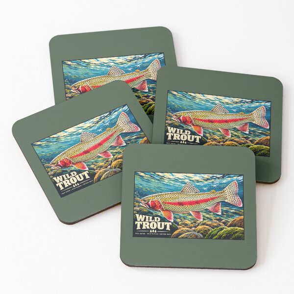 Item preview, Wild Trout – Pacific Northwest Fishing Graphic designed and sold by Swanny's Custom T-shirt and Gift Designs.
