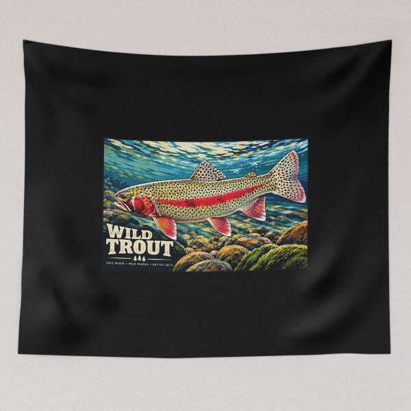 Item preview, Wild Trout – Pacific Northwest Fishing Graphic designed and sold by Swanny's Custom T-shirt and Gift Designs.