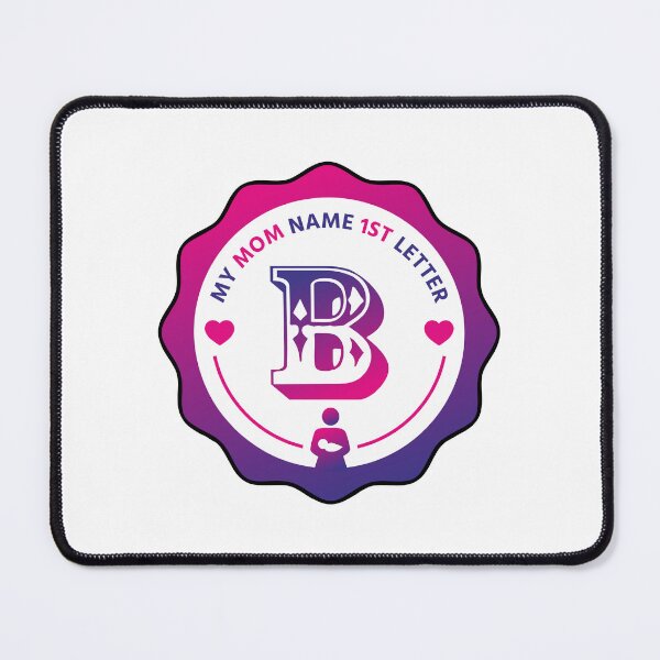 Item preview, My Mom Name First Letter - Personalized Name Initial Letter Typography | Custom First Alphabet Name Art | Monogram Initial Design designed and sold by 440CREATIVES.