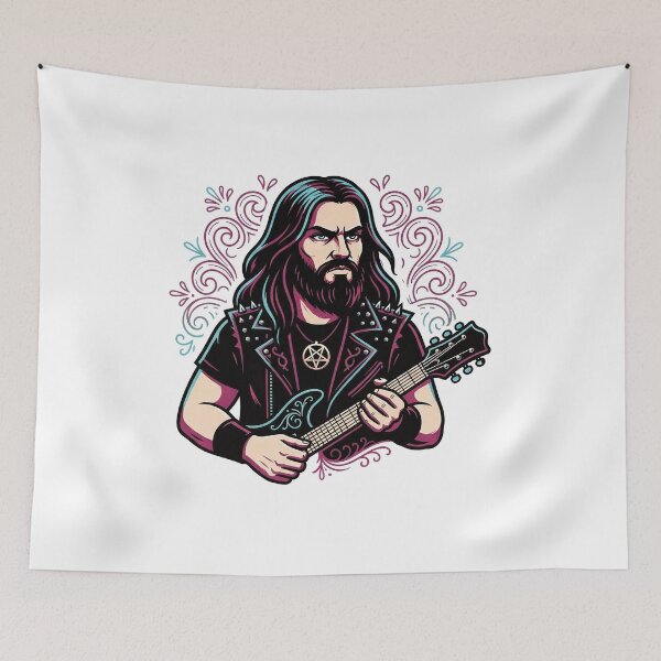 Item preview, Traditional Tattoo Style Metalhead designed and sold by eduardoroa22.