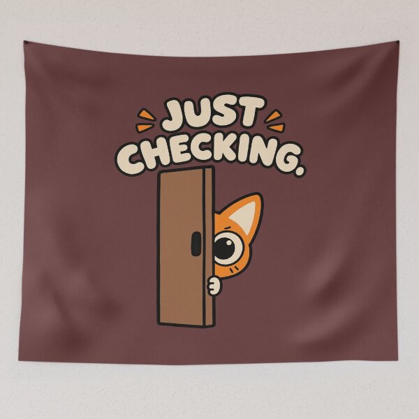 Item preview, Just Checking Cute Curious Orange Cat designed and sold by MewMade.