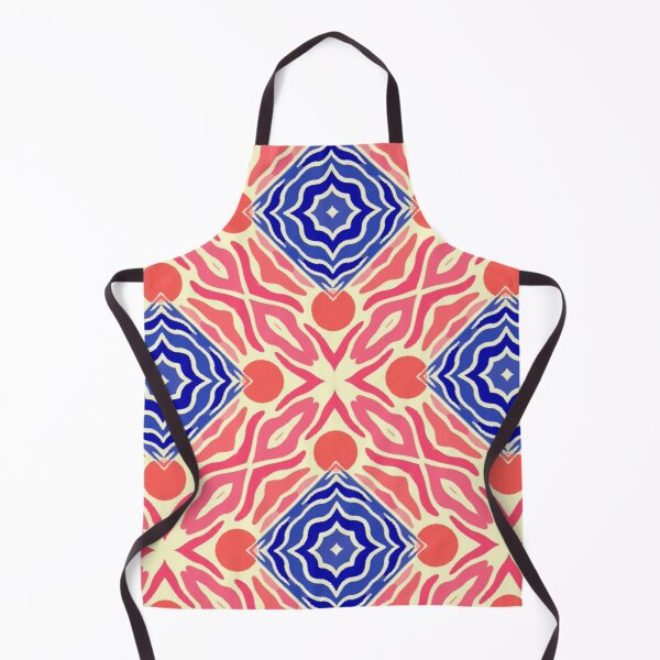 Item preview, Coral Coast Kaleidoscope - Retro Cobalt & Coral Geometric Pattern designed and sold by ECE Love.