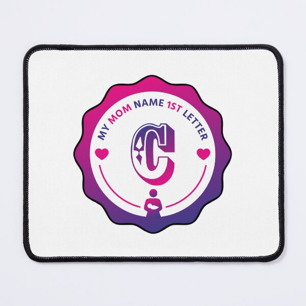 Item preview, My Mom Name First Letter - Personalized Name Initial Letter Typography | Custom First Alphabet Name Art | Monogram Initial Design designed and sold by 440CREATIVES.