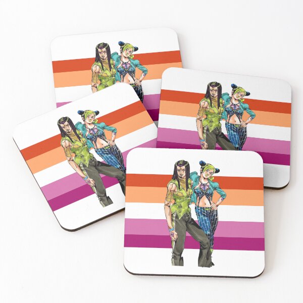 Item preview, Jolyne & Ermes Lesbian Flag designed and sold by SportyFemmeShop.
