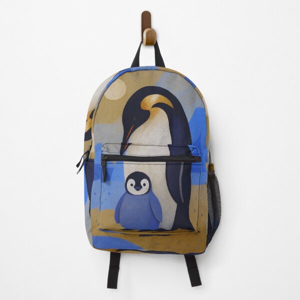 Item preview, Emperor penguin with chick painting designed and sold by GalleryKauffeld.