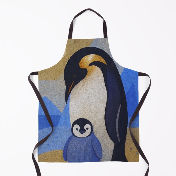 Item preview, Emperor penguin with chick painting designed and sold by GalleryKauffeld.