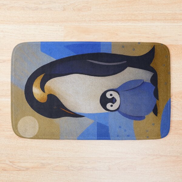 Item preview, Emperor penguin with chick painting designed and sold by GalleryKauffeld.