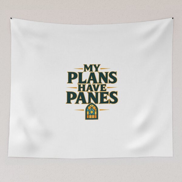 Item preview, My Plans Have Panes – Funny Stained Glass Maker Gift designed and sold by UrbanCanvvas.