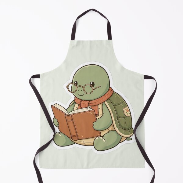 Item preview, Cute Turtle Reading Book with Glasses Cozy Bookworm designed and sold by Safe Haven Pets.