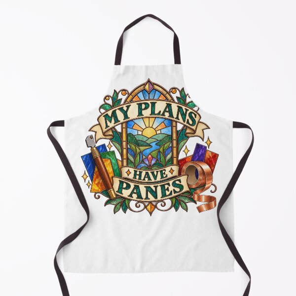 Item preview, My Plans Have Panes – Illustrated Glass Artist Workshop Gift designed and sold by UrbanCanvvas.
