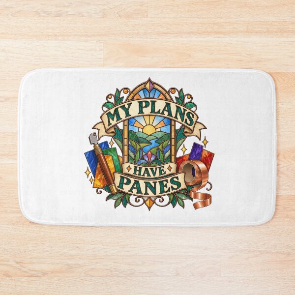 Item preview, My Plans Have Panes – Illustrated Glass Artist Workshop Gift designed and sold by UrbanCanvvas.