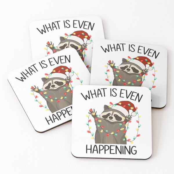 Item preview, What Is Even Happening Christmas Raccoon designed and sold by RDGNR.