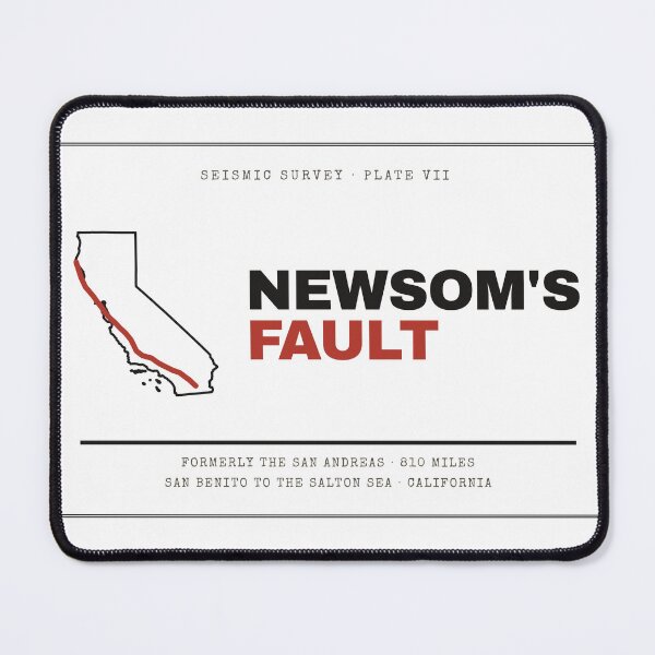 Item preview, Newsom's Fault Vintage California Fault Line Map designed and sold by Goon Town USA fan club.