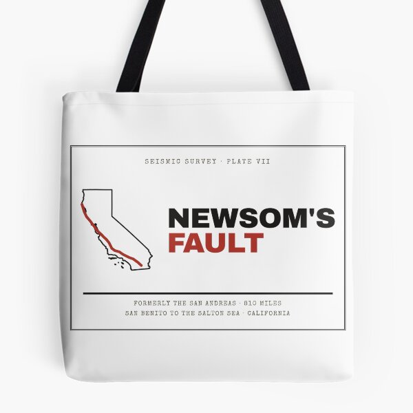 Item preview, Newsom's Fault Vintage California Fault Line Map designed and sold by Goon Town USA fan club.