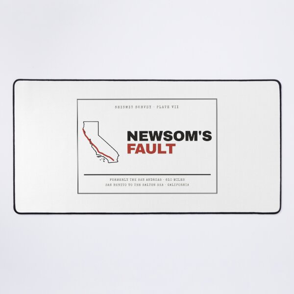 Item preview, Newsom's Fault Vintage California Fault Line Map designed and sold by Goon Town USA fan club.