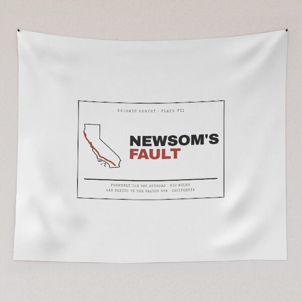 Item preview, Newsom's Fault Vintage California Fault Line Map designed and sold by Goon Town USA fan club.