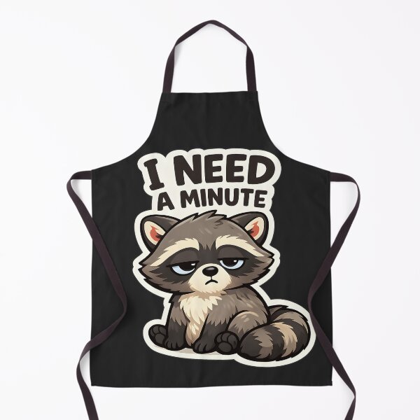 Item preview, Cute Sleepy Raccoon I Need a Minute Funny Sarcastic Animal Sticker designed and sold by MCV-Designs.