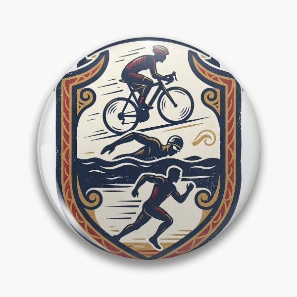 Item preview, Triathlon Crest With Three Disciplines designed and sold by eduardoroa22.