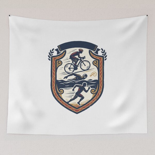 Item preview, Triathlon Crest With Three Disciplines designed and sold by eduardoroa22.