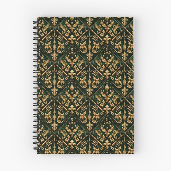 Item preview, Baroque Velvet Fishing Crest Luxury Seamless Pattern Design designed and sold by Rod & Retriever.