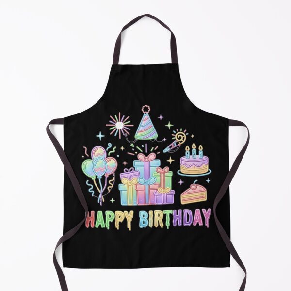 Item preview, Pastel Neon Happy Birthday Party Doodles Kawaii Celebration designed and sold by PetalsPaws.
