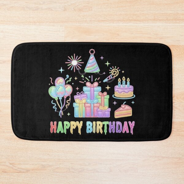 Item preview, Pastel Neon Happy Birthday Party Doodles Kawaii Celebration designed and sold by PetalsPaws.
