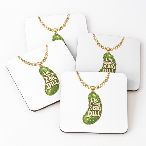 Item preview, I’m Kind of a Big Dill Gold Pickle Necklace designed and sold by Kimberly Palmer.