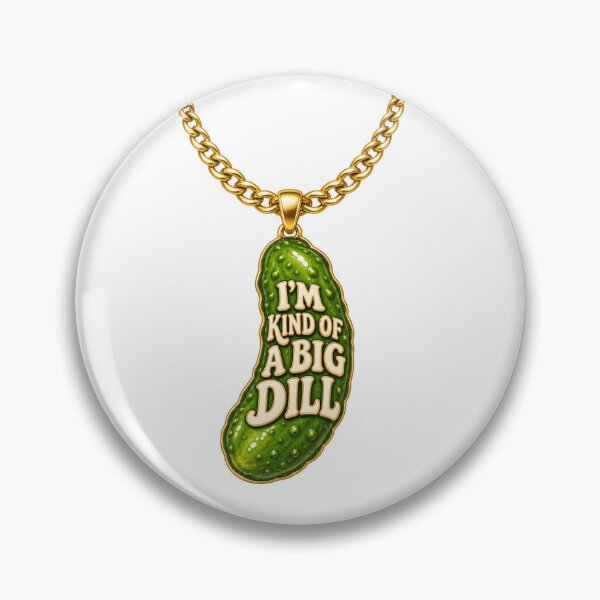 Item preview, I’m Kind of a Big Dill Gold Pickle Necklace designed and sold by Kimberly Palmer.